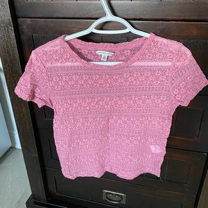 AMERICAN EAGLE PINK CROP TOP